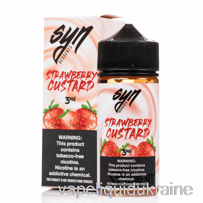 Vape Liquid Ukraine Strawberry Custard - Syn Liquid - 100mL 3mg